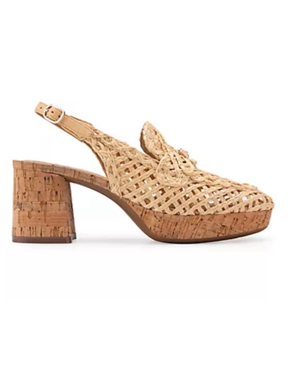 Aerosoles Woven Slingback Heeled Sandal “Santiago Raffia” in Natural - Picture 3 of 13